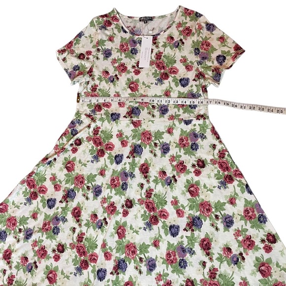 Urban Coco White and Floral Dress Size XL NWT - Picture 5 of 6